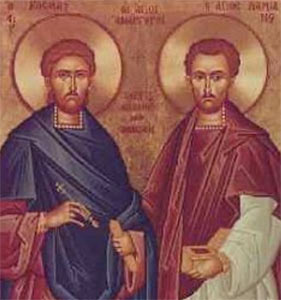 Icon of Cosmas and Damien
