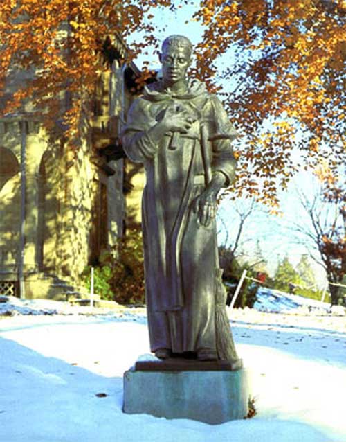 St. Martin sculpted in 1930 by Dominican Thomas McGlynn at Providence College, Rhode Island