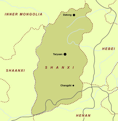 Map of Shanxi Province