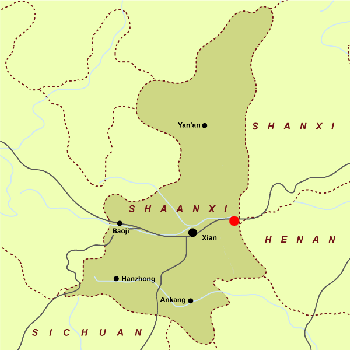 Map of Shaanxi Province