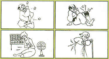 Detail of instruction sheet for moxa pads