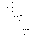 Chemical structure of capsaicin